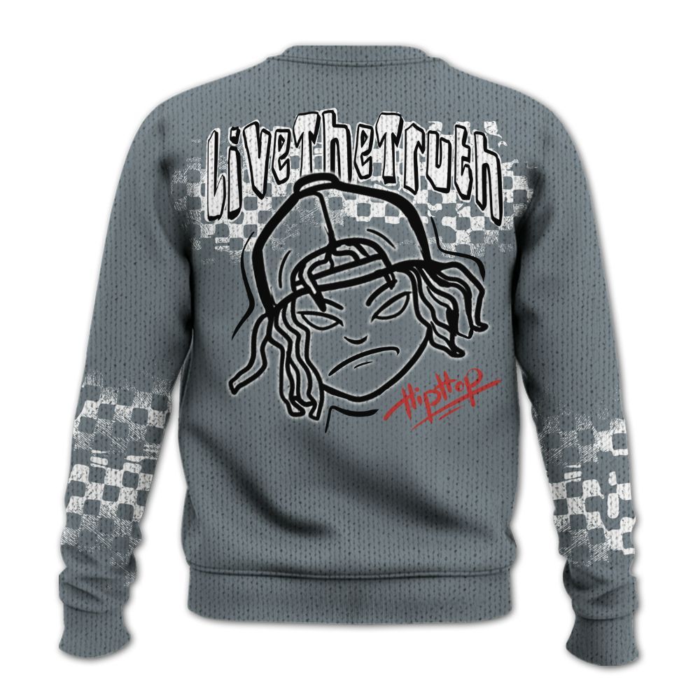 Knitted Sweater To Match Wolf Grey 13s - Feel Life Street Style