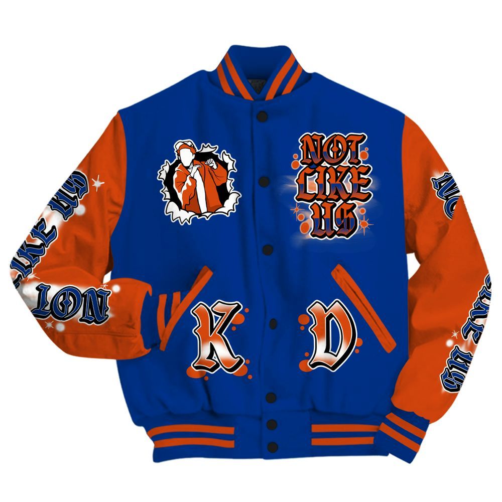 Varsity Jacket To Match Mid Knicks 1s - None Like Us Graphic All Over Print