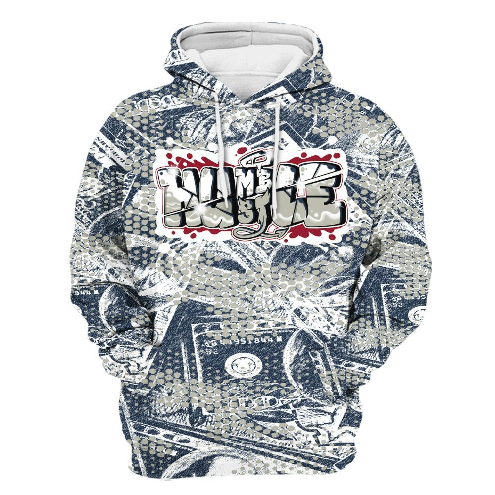 Hoodie To Match Navy Blue 2024 6s - Humbled Hustles Graphic Banknotes All Over Print