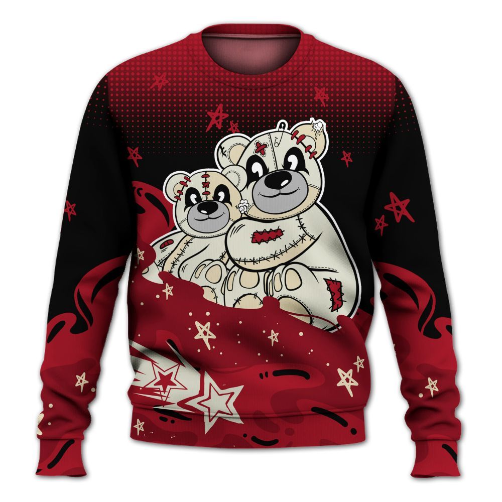 Sweatshirt To Match 2025 High OG Cinnabar 1s - Sincere Fondness Bear Stars All Over Print