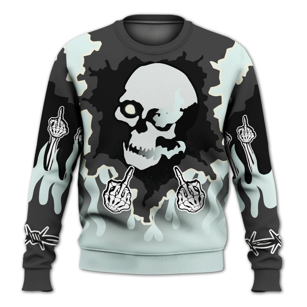 Sweatshirt To Match Pure Platinum 4s - F Around Find Out Graphic Trapped All Over Print