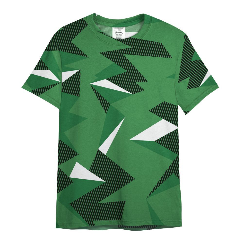 Shirt To Match Lucky Green 1s - Geometric Camouflage Pattern All Over Print