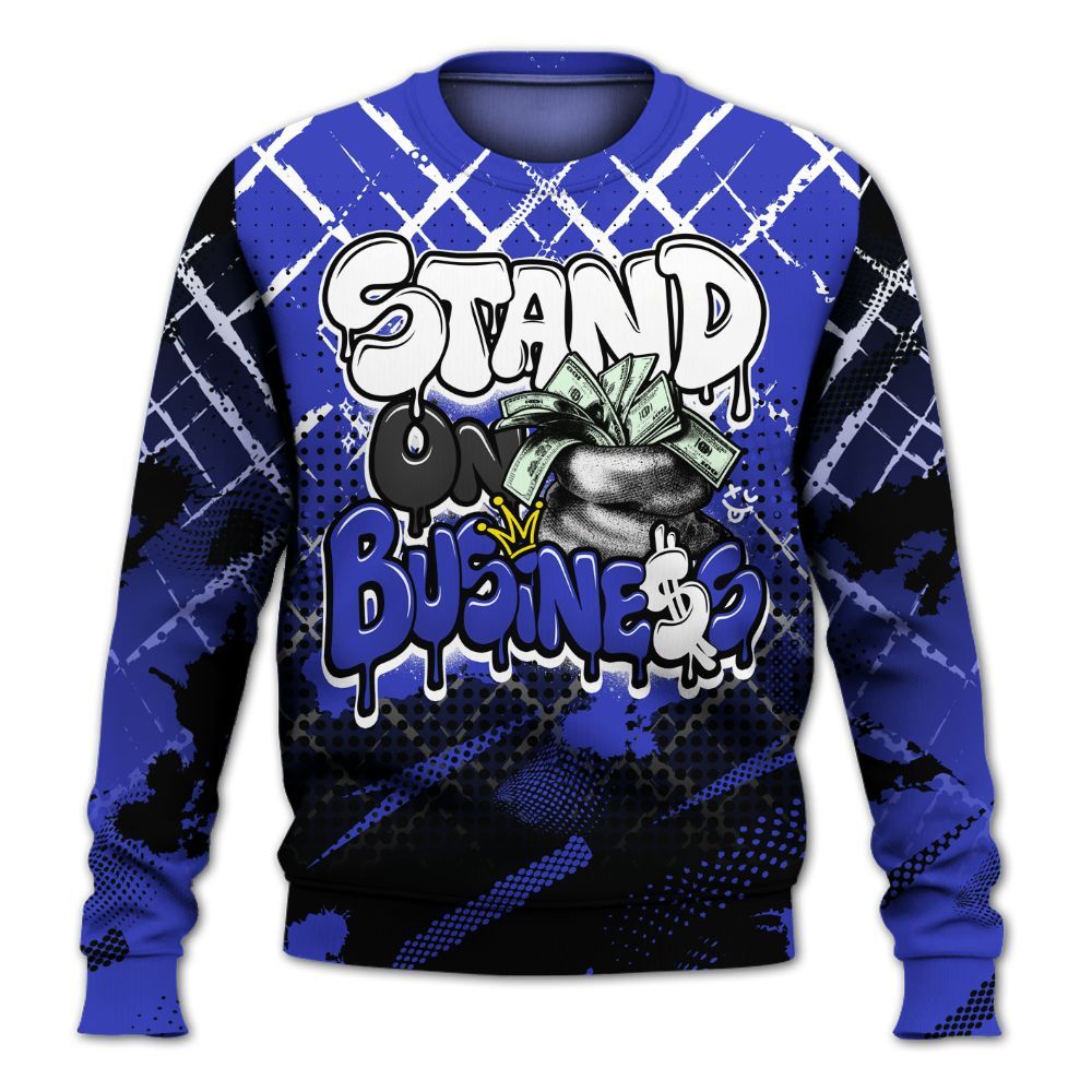 Sweatshirt To Match Retro Black Concord 12s - Halftone Stand Business Dripping All Over Print