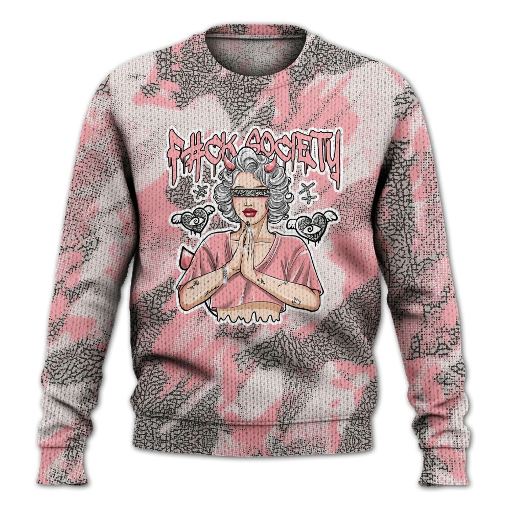 Knitted Sweater To Match Retro Wings 3s - F#ck Xociety Halftone