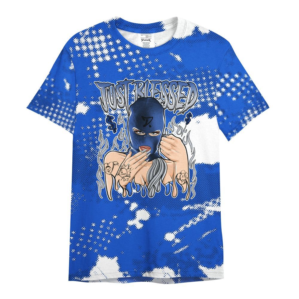 Shirt To Match Air Foamposite One Royal - Blessed!! Smoke Dot All Over Print