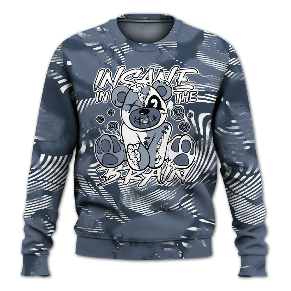 Sweatshirt To Match Low Diffused Blue 11s - Insanes Bear Fume All Over Print