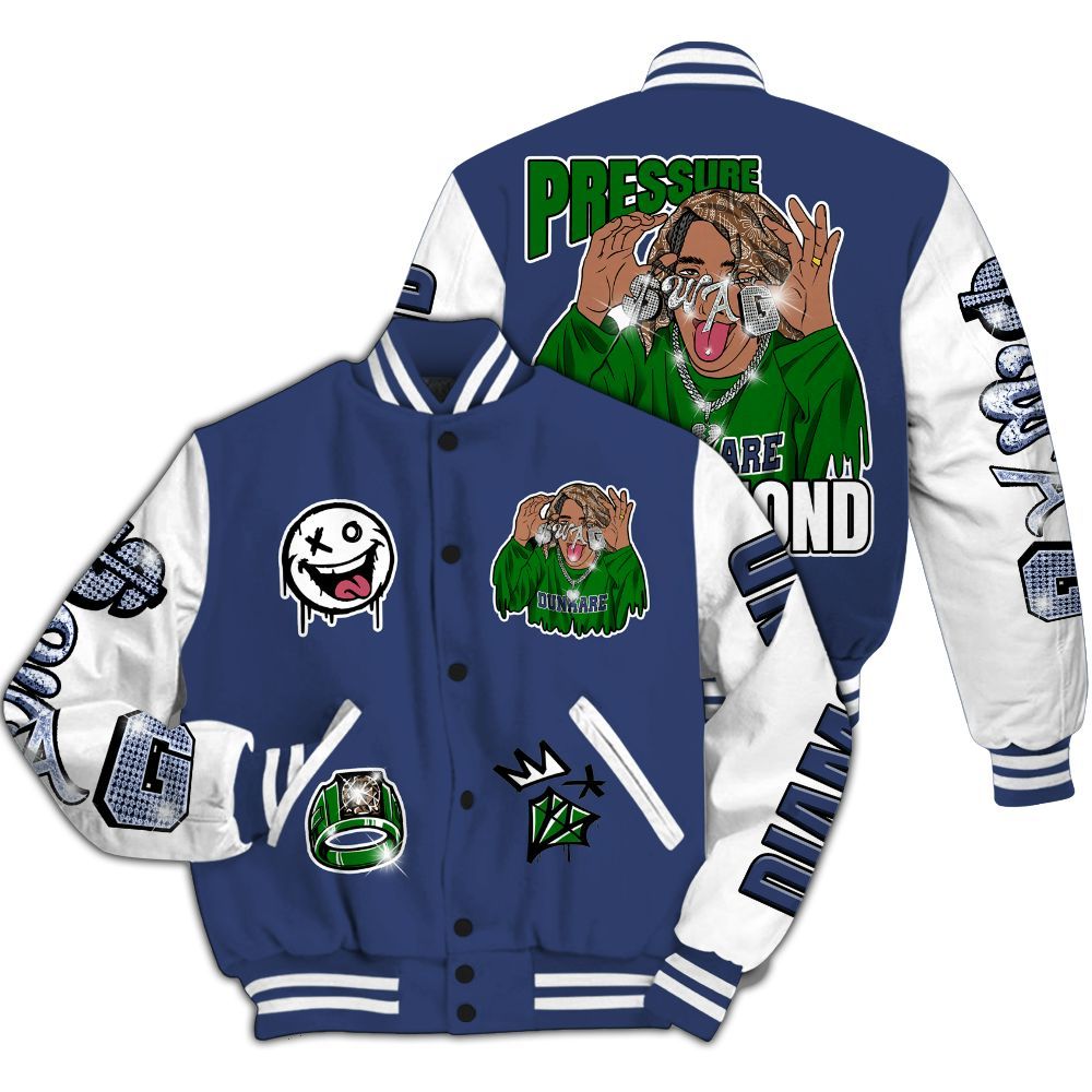 Varsity Jacket To Match Midnight Navy 13s - Pressures Makes Varsity Jacket To Match All Over Print