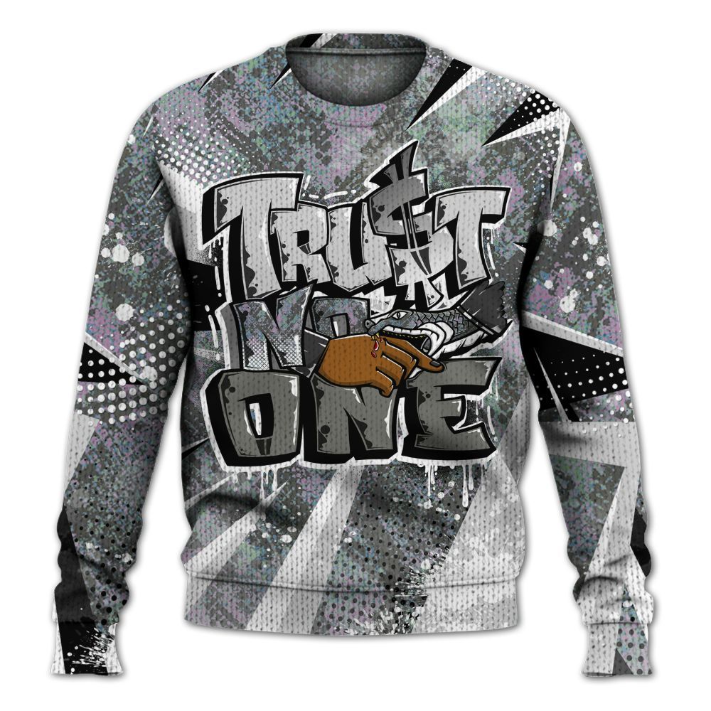 Knitted Sweater To Match Low CNY Year Of The Snake 11s - Poly Trust No One Dripping