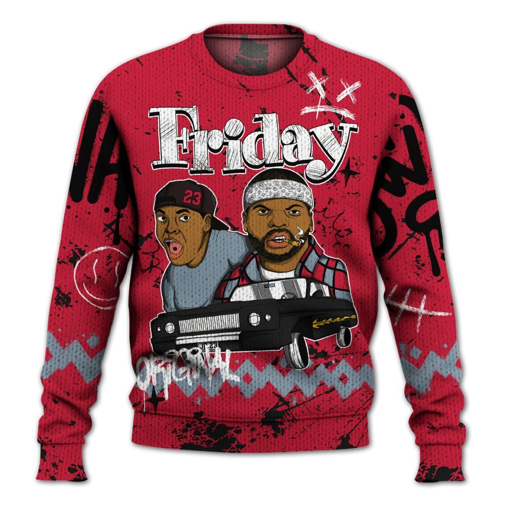 Sweater To Match Retro Infrared Salesman 6s - Friday Sneaker Crayon Graphic