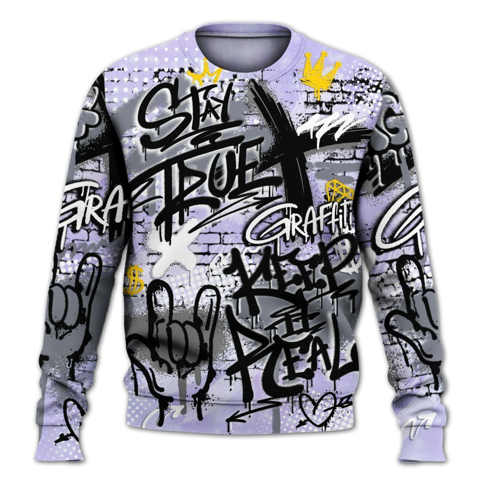 Sweatshirt To Match Zen Master 4s - True It Real Graffiti Streetwear All Over Print