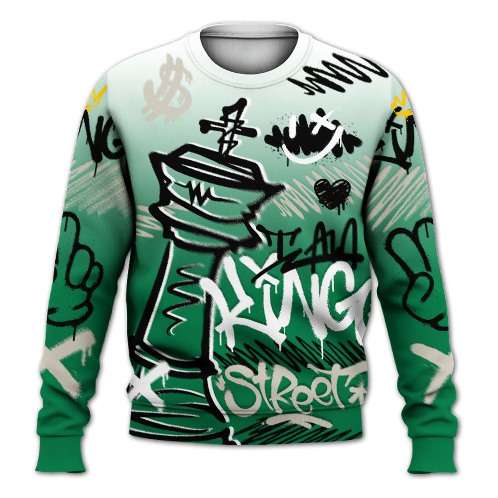 Sweatshirt To Match Lucky Green 2s - Street King Chess Streetwear All Over Print