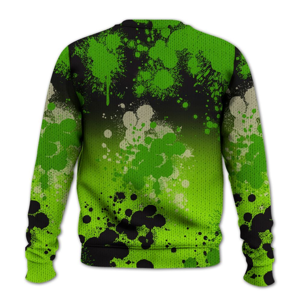 Knitted Sweater To Match Electric Green 6s - Trust No One Scary