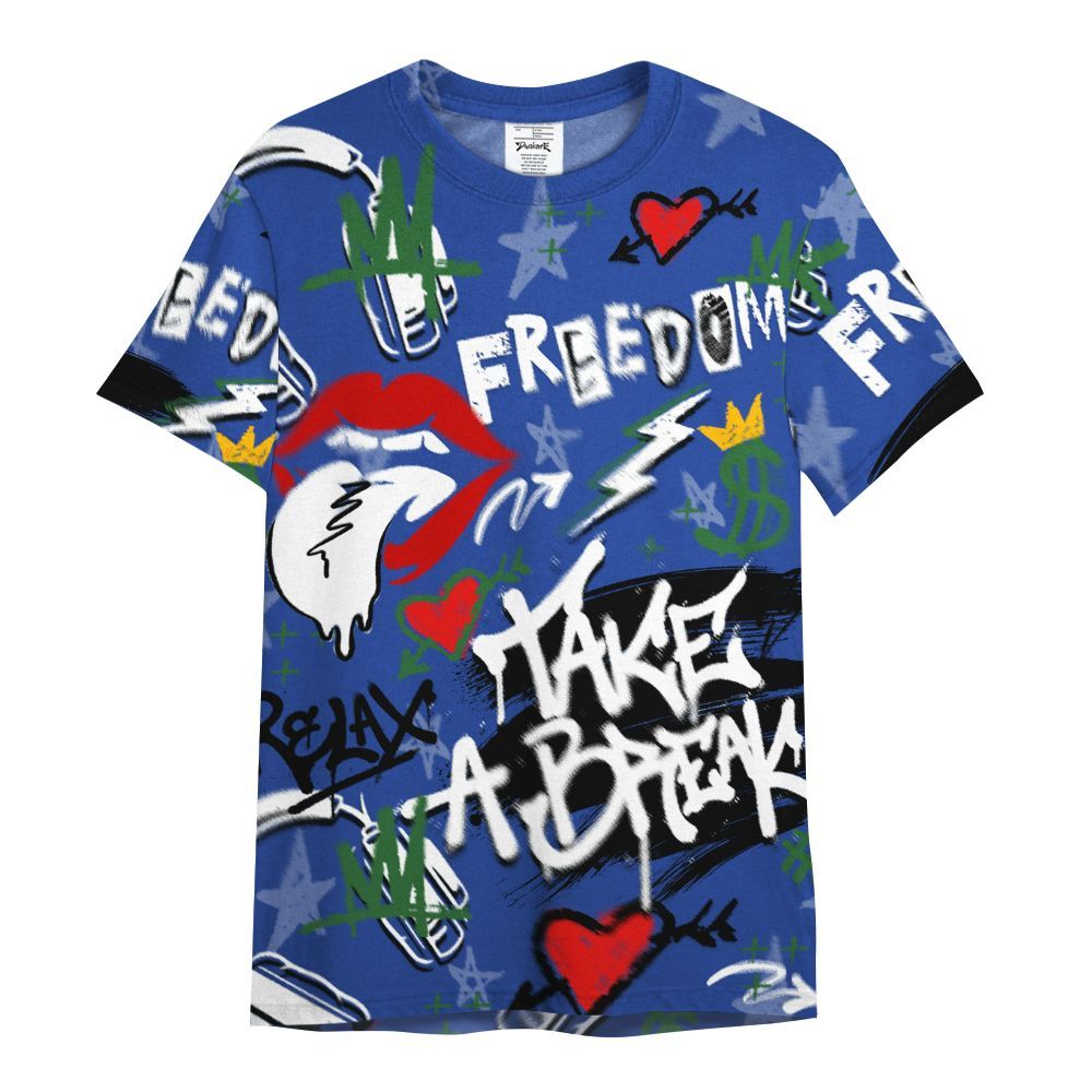 Shirt To Match Dunk Low Tennis Classic - Take Break Freedom Graffiti Streetwear All Over Print