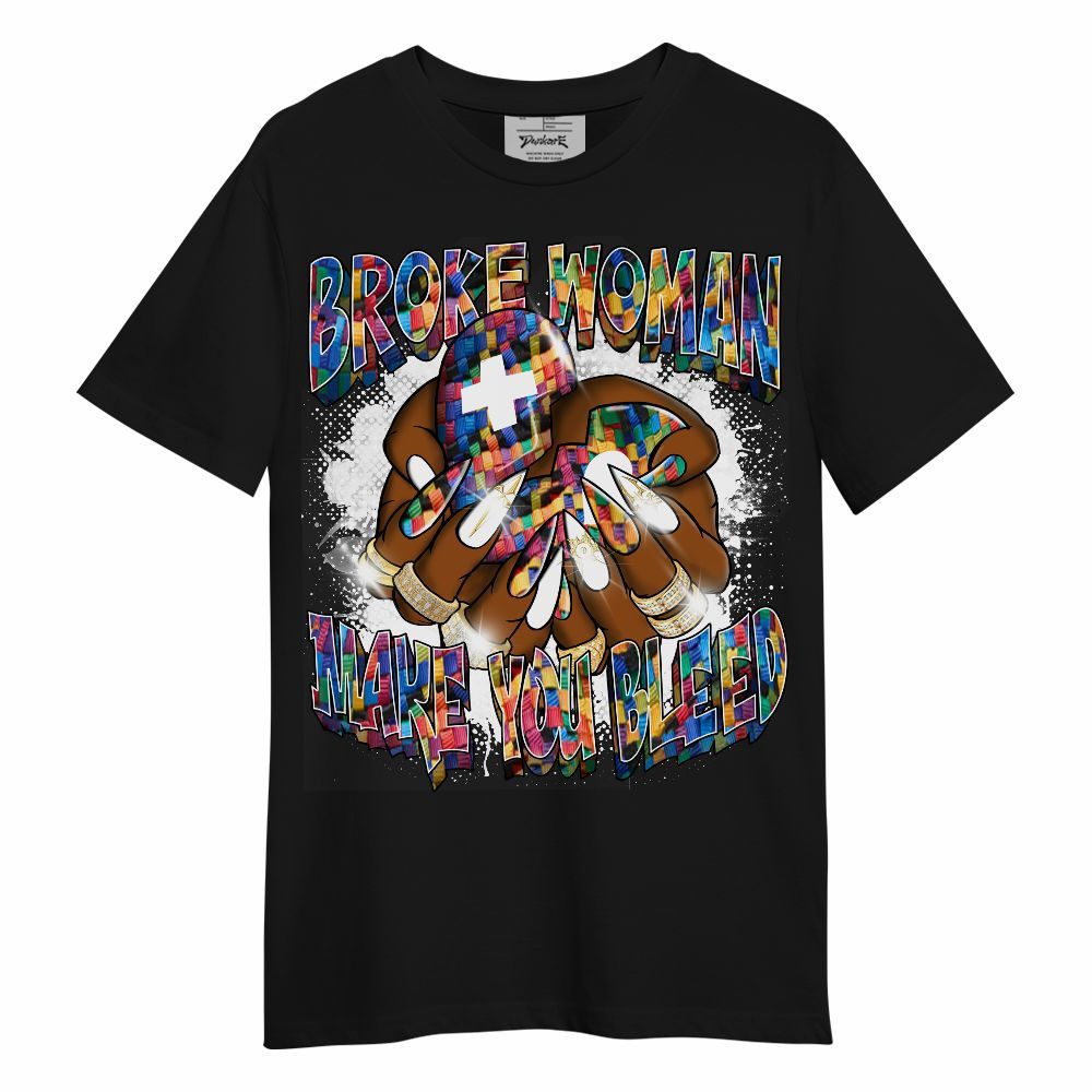 Shirt To Match Air Rainbow Weave - Broke Woman Heart Retro Unisex Shirt