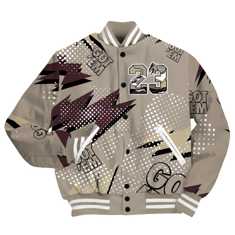 Varsity Jacket To Match AMM Retro Phantom 4s Shirt, Custom Name Number 23 5s All Over Print