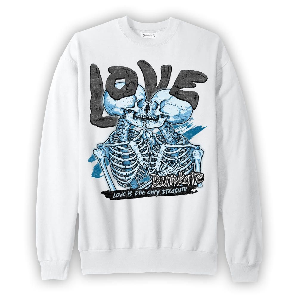 Sweatshirt To match Powder Blue 9s Sweatshirt - Skull Love Graphic