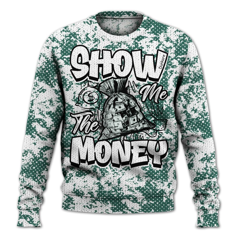 Knitted Sweater To Match RM Oxidized Green 4s - Show Me The Money Retro