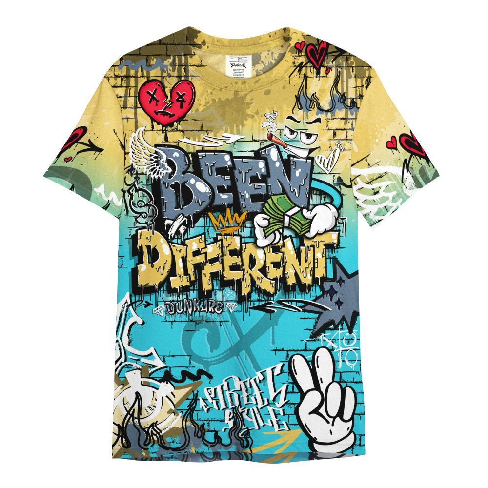 Shirt To Match Retro Gamma Blue 11s - Been Dif2erent Drip Graffiti All Over Print