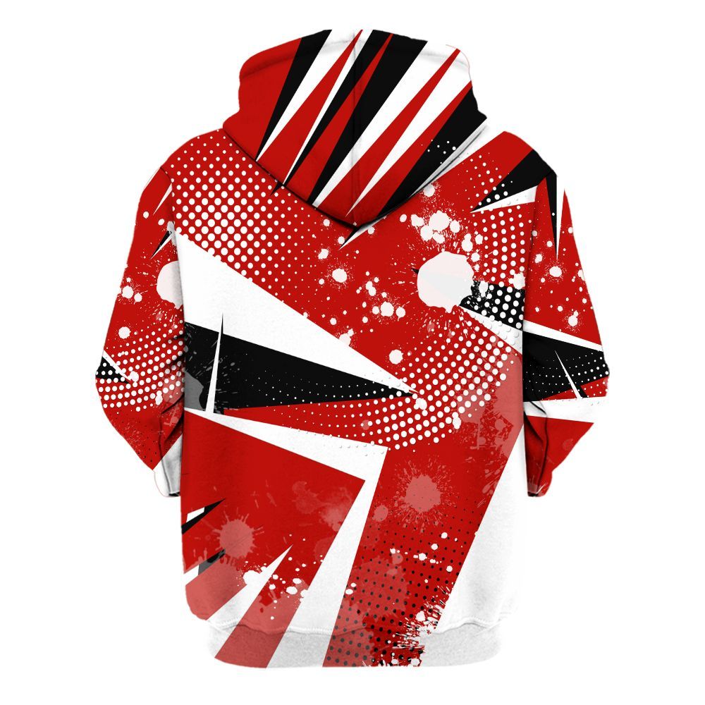 Hoodie To Match OG Fire Red 5s - Poly Trust No One Dripping All Over Print