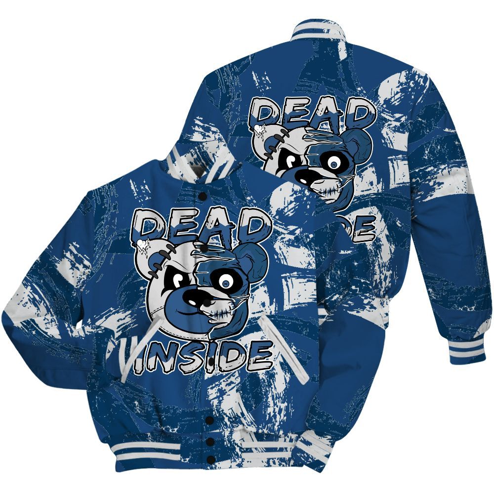Varsity Jacket To Match High OG Midnight Navy 1s Shirt - Lifeless Bear Circle Slpash All Over Print