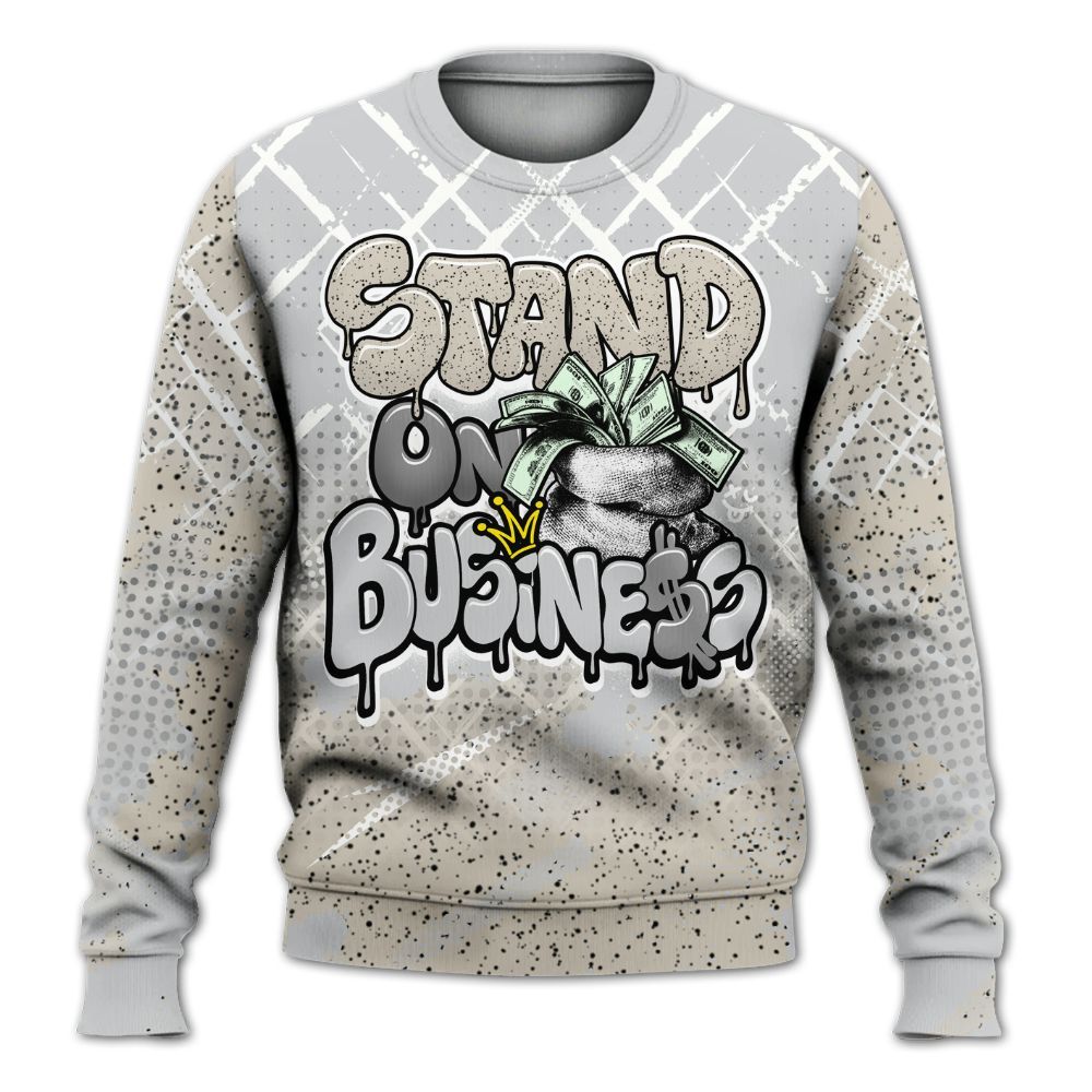 Sweatshirt To Match Metallic Silver 2024 5s - Halftone Stand Business Dripping All Over Print