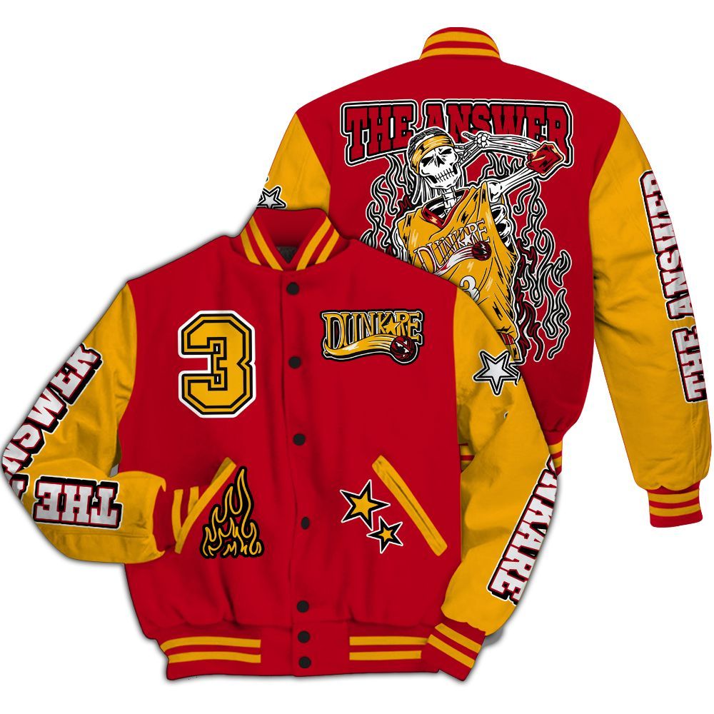 Varsity Jacket To Match Cardinal 7s - Allen Answer Skeleton All Over Print