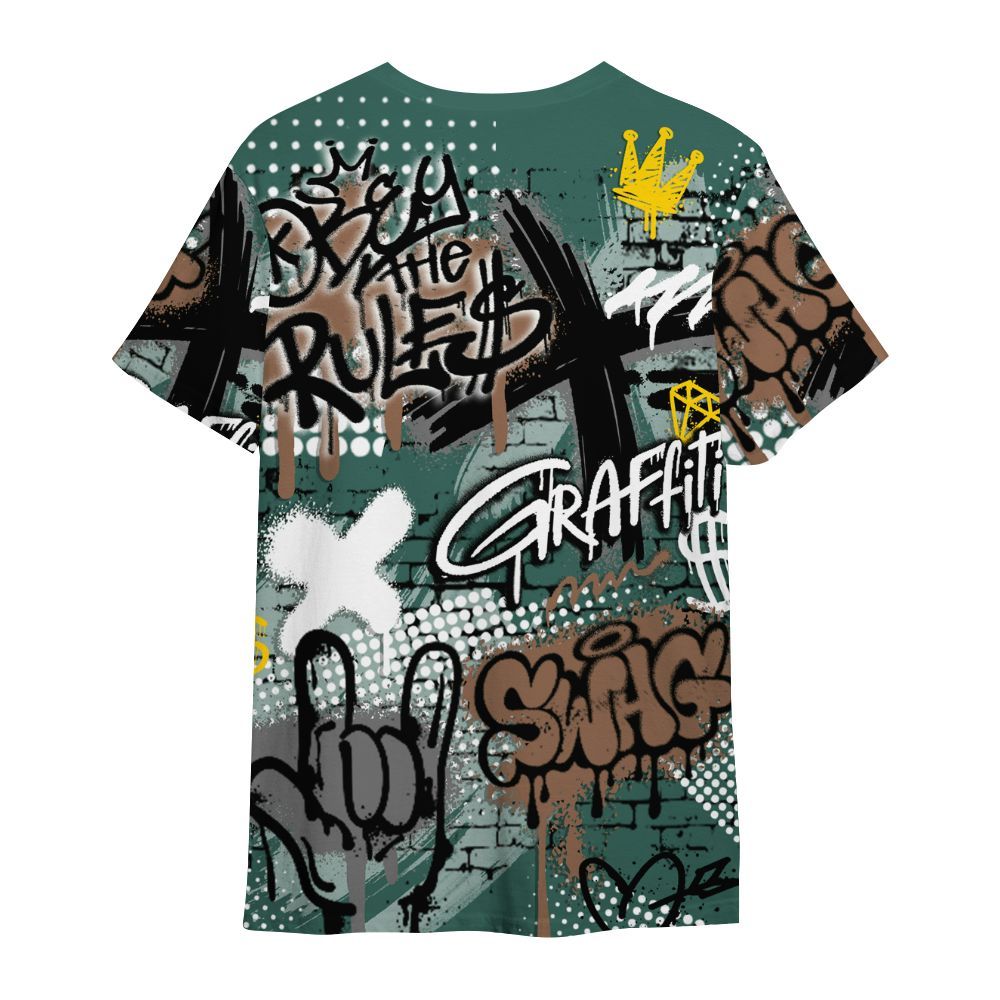 Shirt To Match Low OG Oxidized Green 1s - True It Real Graffiti Streetwear All Over Print