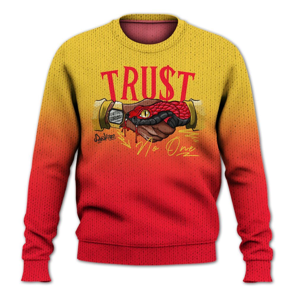 Knitted Sweater To Match KD 18 Air Bakin - Snake Trust No One Drip