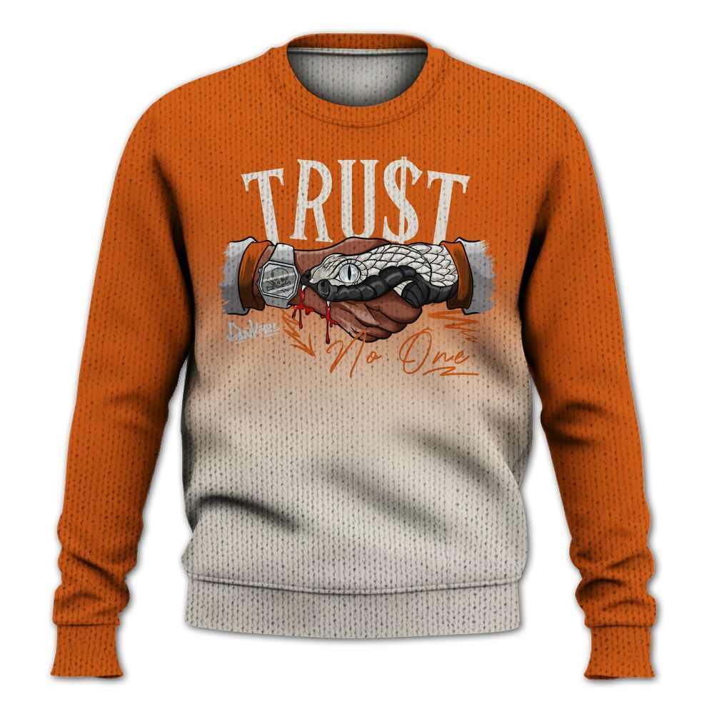 Knitted Sweater To Match SE Craft 5s - Snake Trust No One Drip