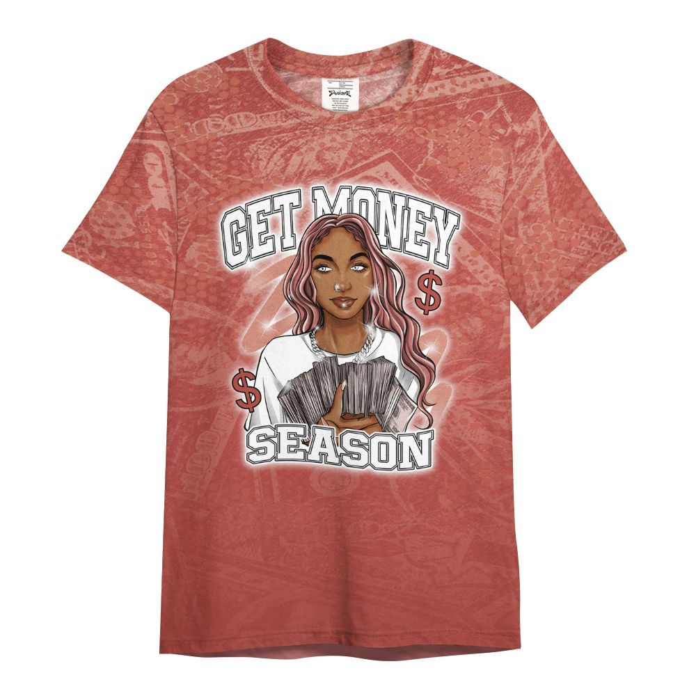 Shirt To Match Dune Red 13s - Get Moneys Season Banknote All Over Print