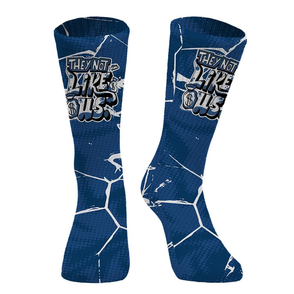 Sock To Match High OG Midnight Navy 1s - Dislike Us Graphic Crack