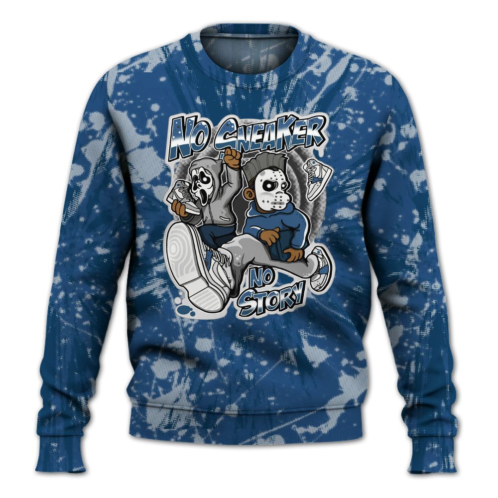 Sweatshirt To Match High OG Midnight Navy 1s - Sneakers Make Story Graphic Luxury All Over Print