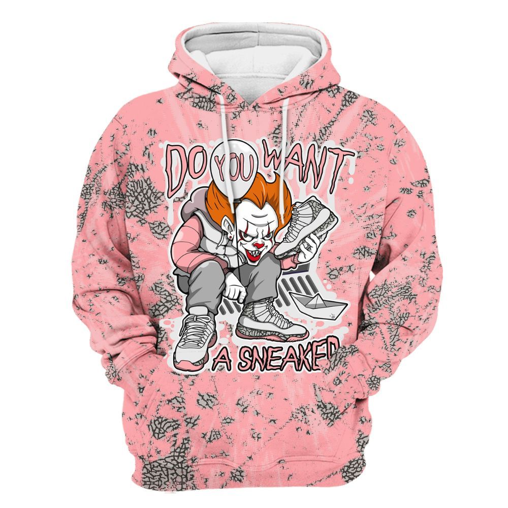 Hoodie To Match Retro Wings 3s - Clown Scary Sneakers Graphic Halloween All Over Print