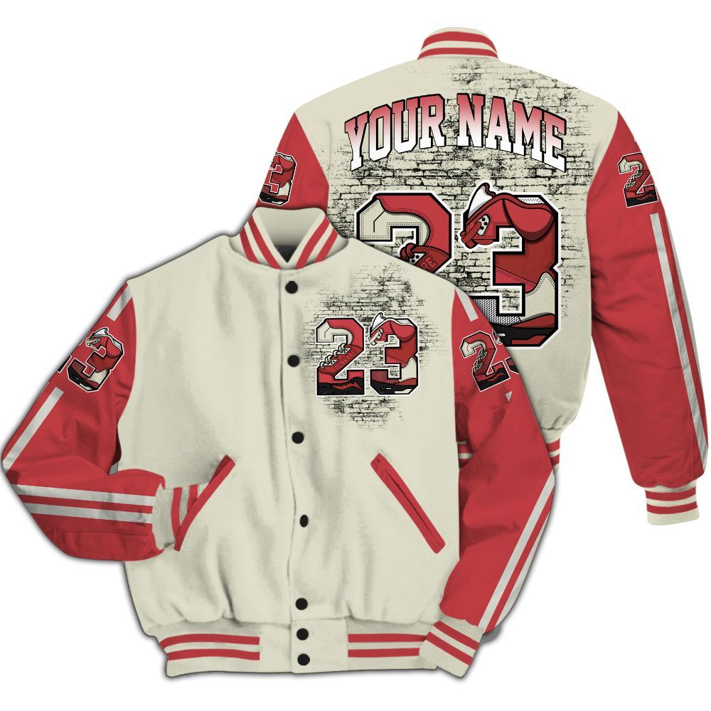 Varsity Jacket To Match Valentine's Day 2026 4s - Custom Name Number 23 5s All Over Print