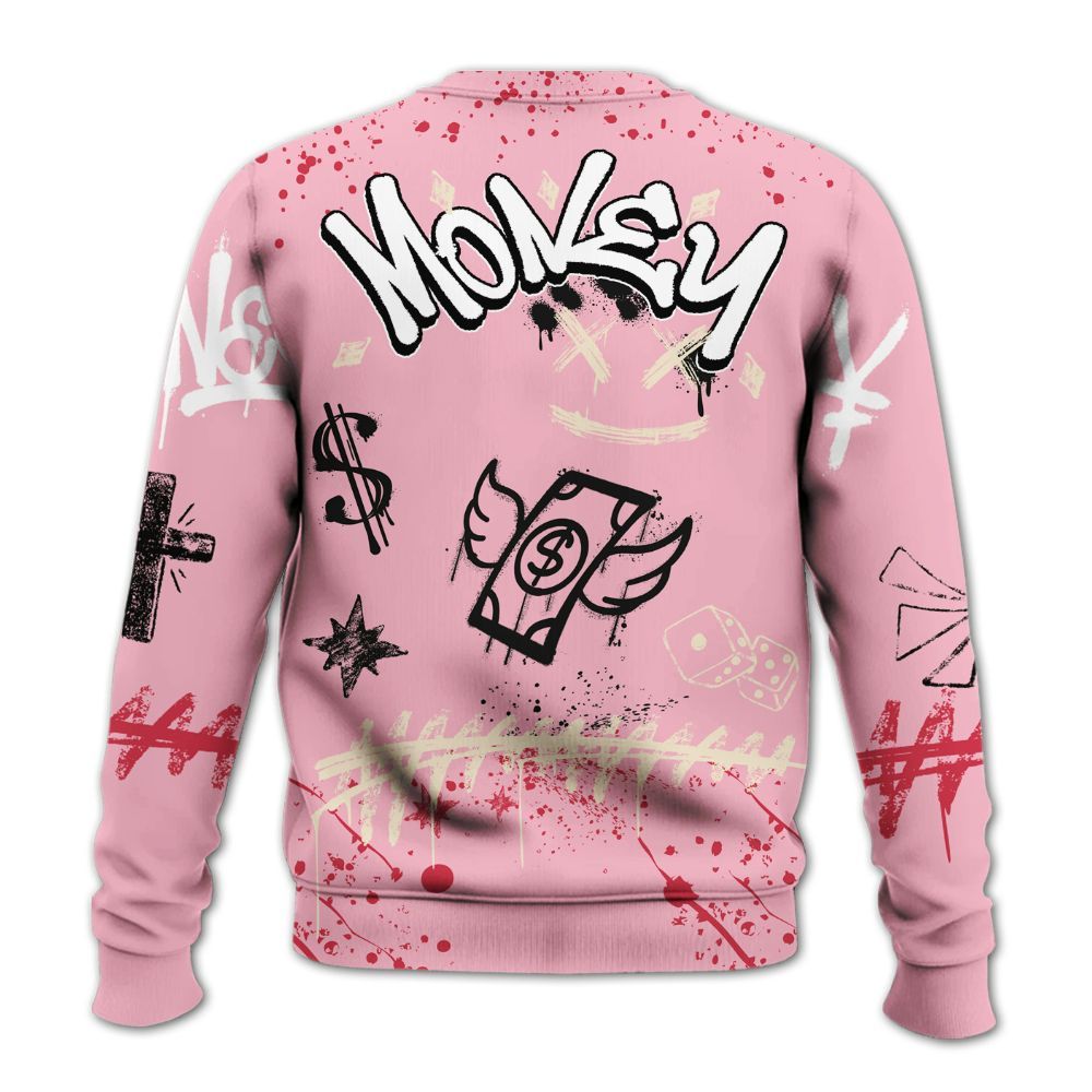 Sweatshirt To Match Low OG Tropical Pink 1s - Everybody Paid In Full Crayon All Over Print