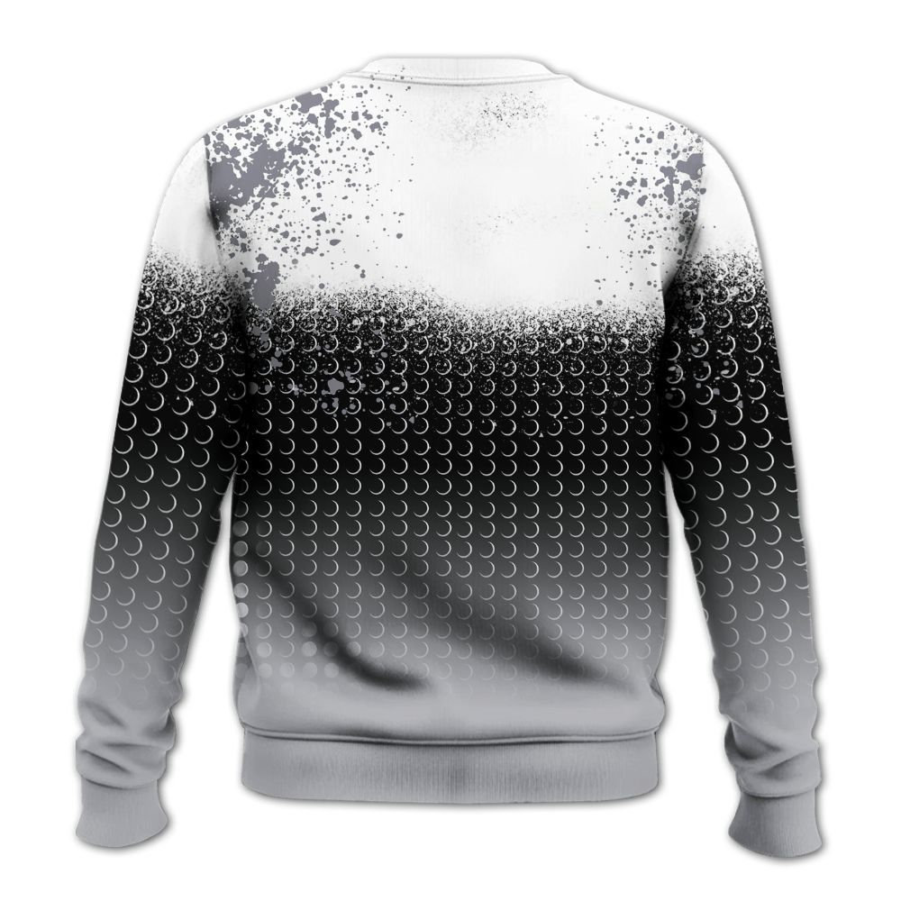 Sweatshirt To Match Low Cement Grey 11s - Halftone Time Is Money All Over Print