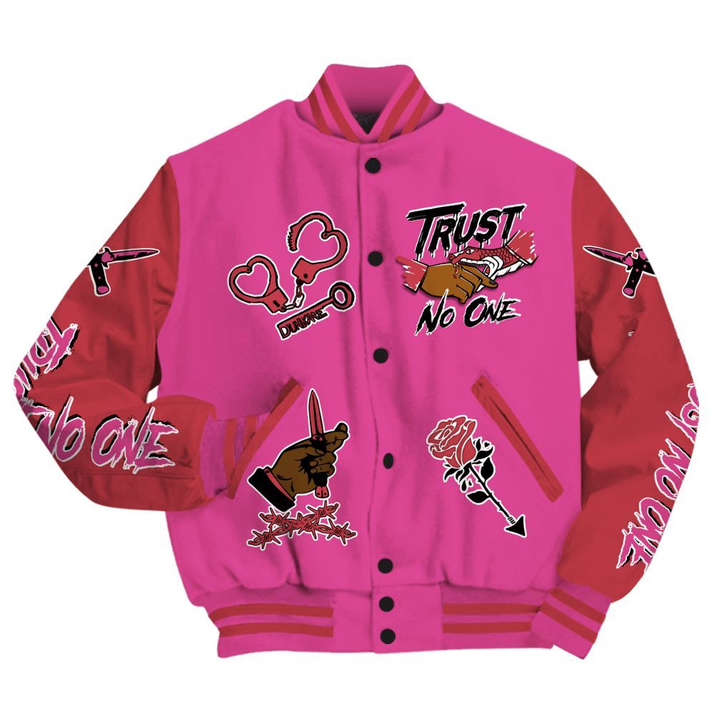 Varsity Jacket To Match KD 4 Aunt Pearl - Trust No One Dripping All Over Print