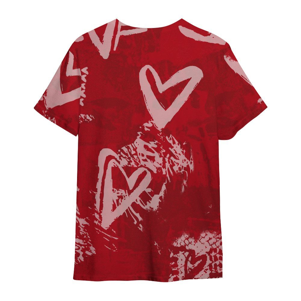 Shirt To Match Bred Velvet 11s - Sneakerz Girlz Heart Grunge All Over Print