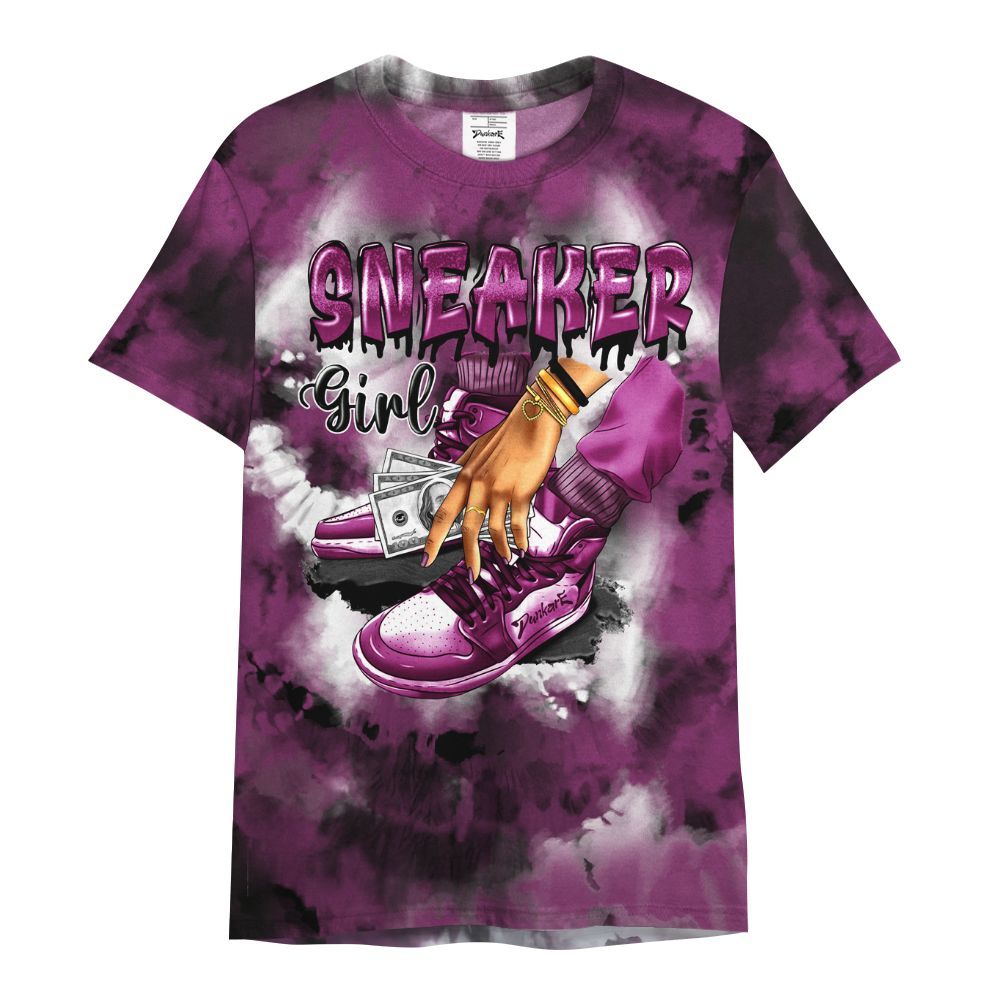 Shirt To Match Air Max Sunder Gore Tex Bold Berry - SNEAKER Girl Money Drip Tie Dye All Over Print