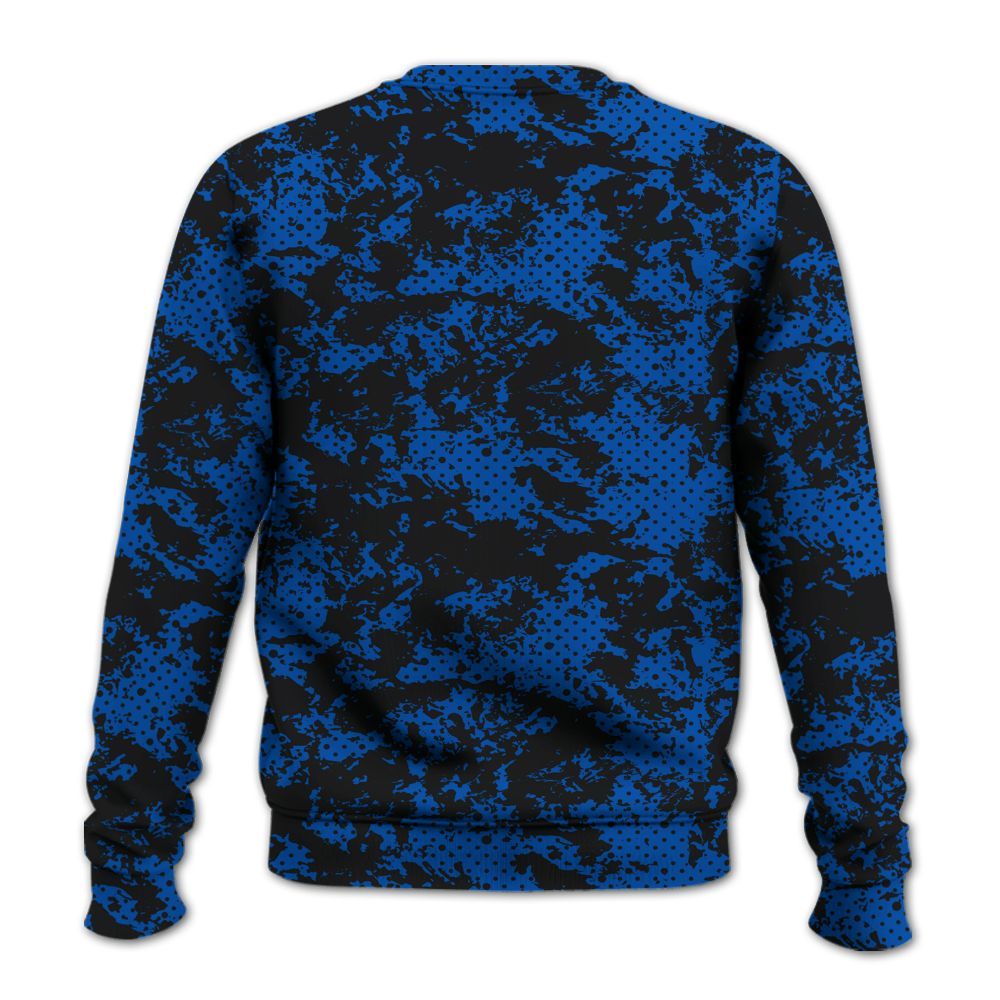 Sweatshirt To Match Racer Blue 5s - Show Me The Money Retro All Over Print