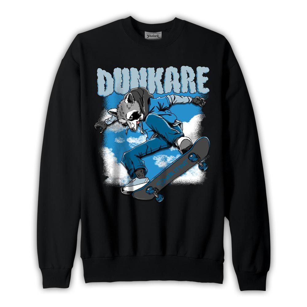 Sweatshirt To match Powder Blue 9s Sweatshirt - Skateboard Raccoon Graphic