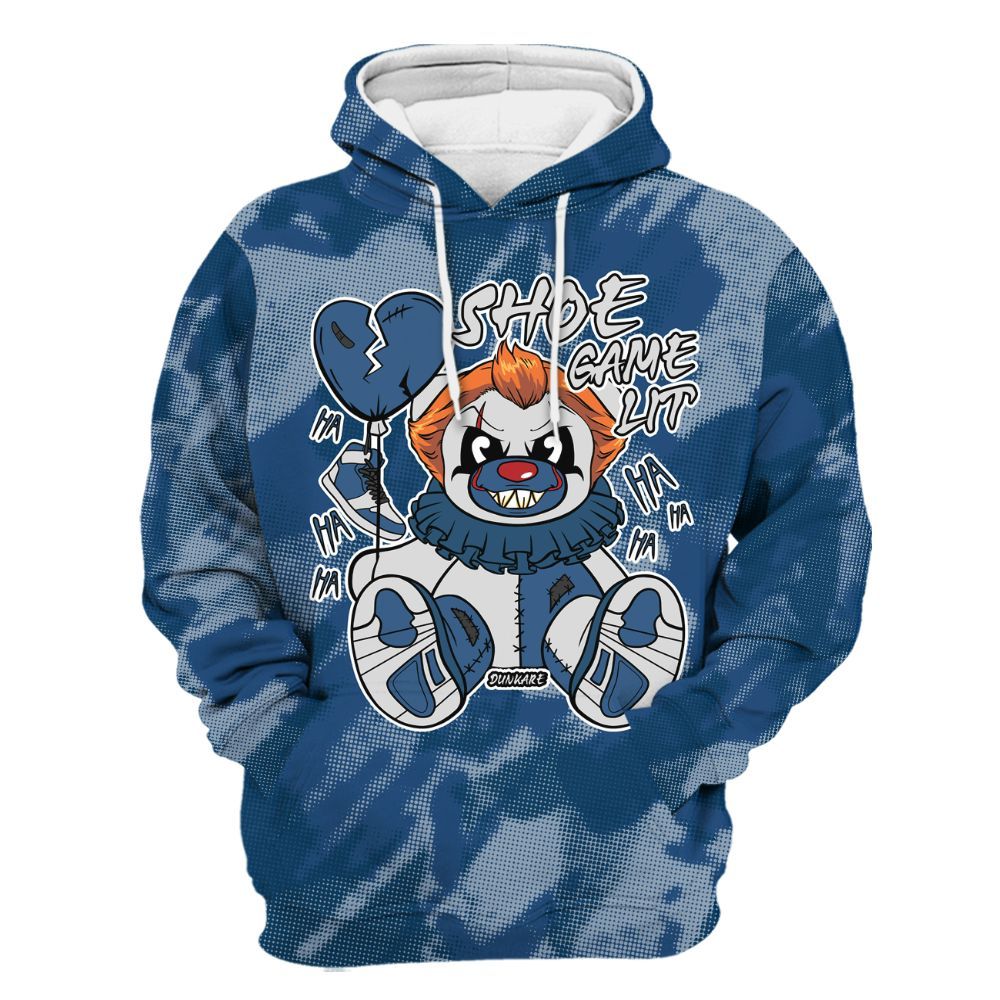 Hoodie To Match High OG Midnight Navy 1s - Shoe Game Bear Abstract Halftone All Over Print