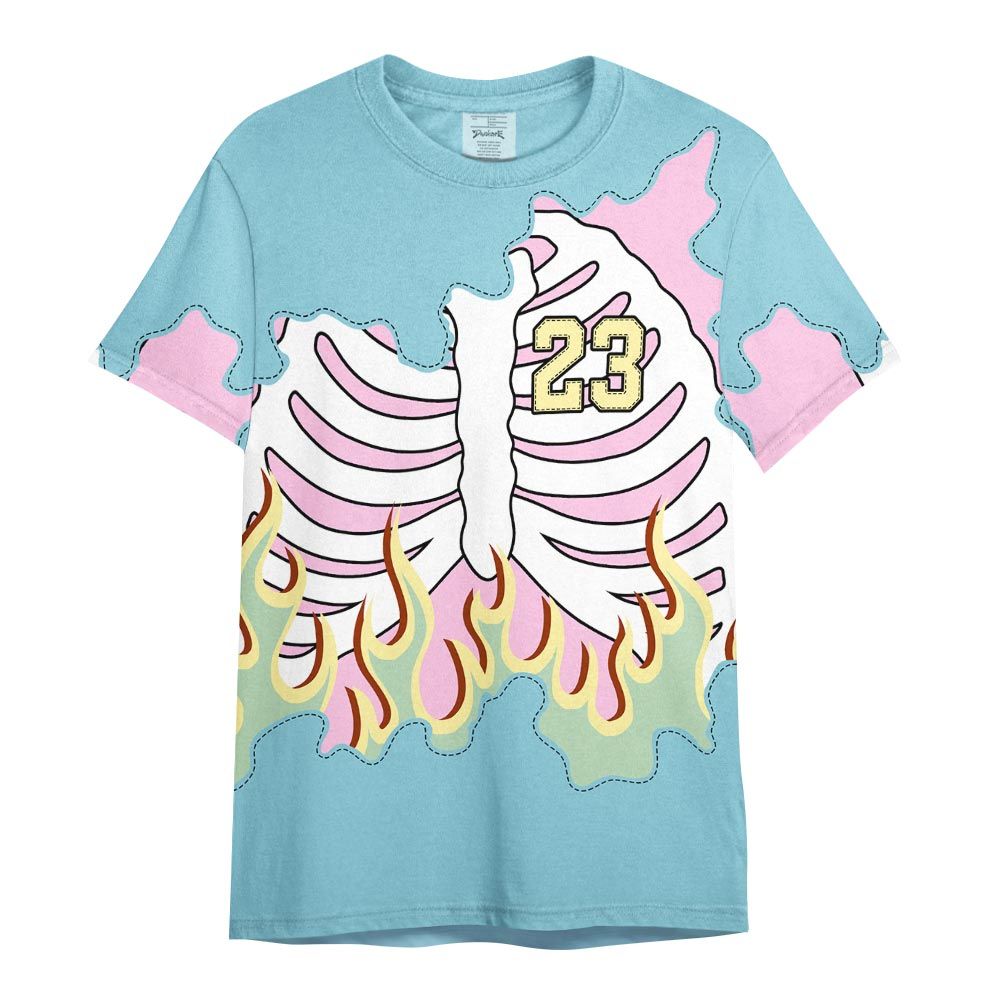 Shirt To Match SB Dunk Low Visty - Number 23 Skeleton Flame Shirt Outfit