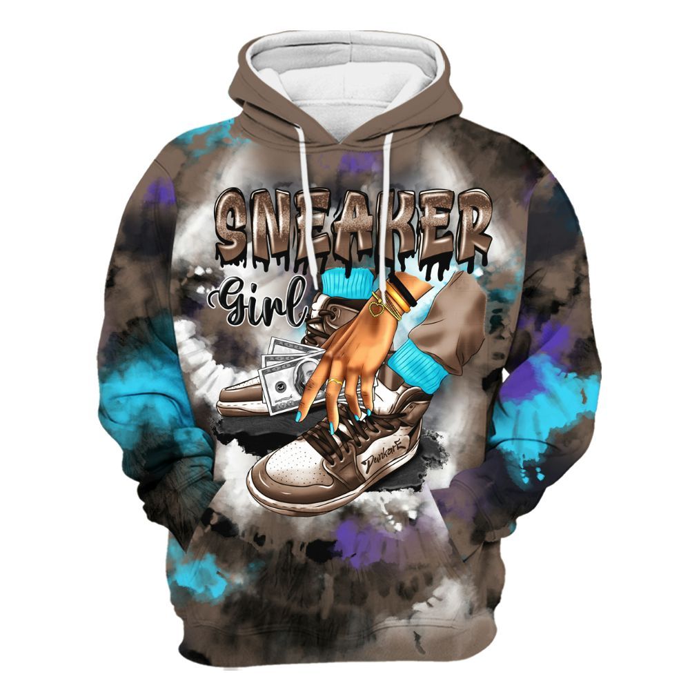 Hoodie To Match Olive Concord 9s - SNEAKER Girl Money Drip Tie Dye All Over Print