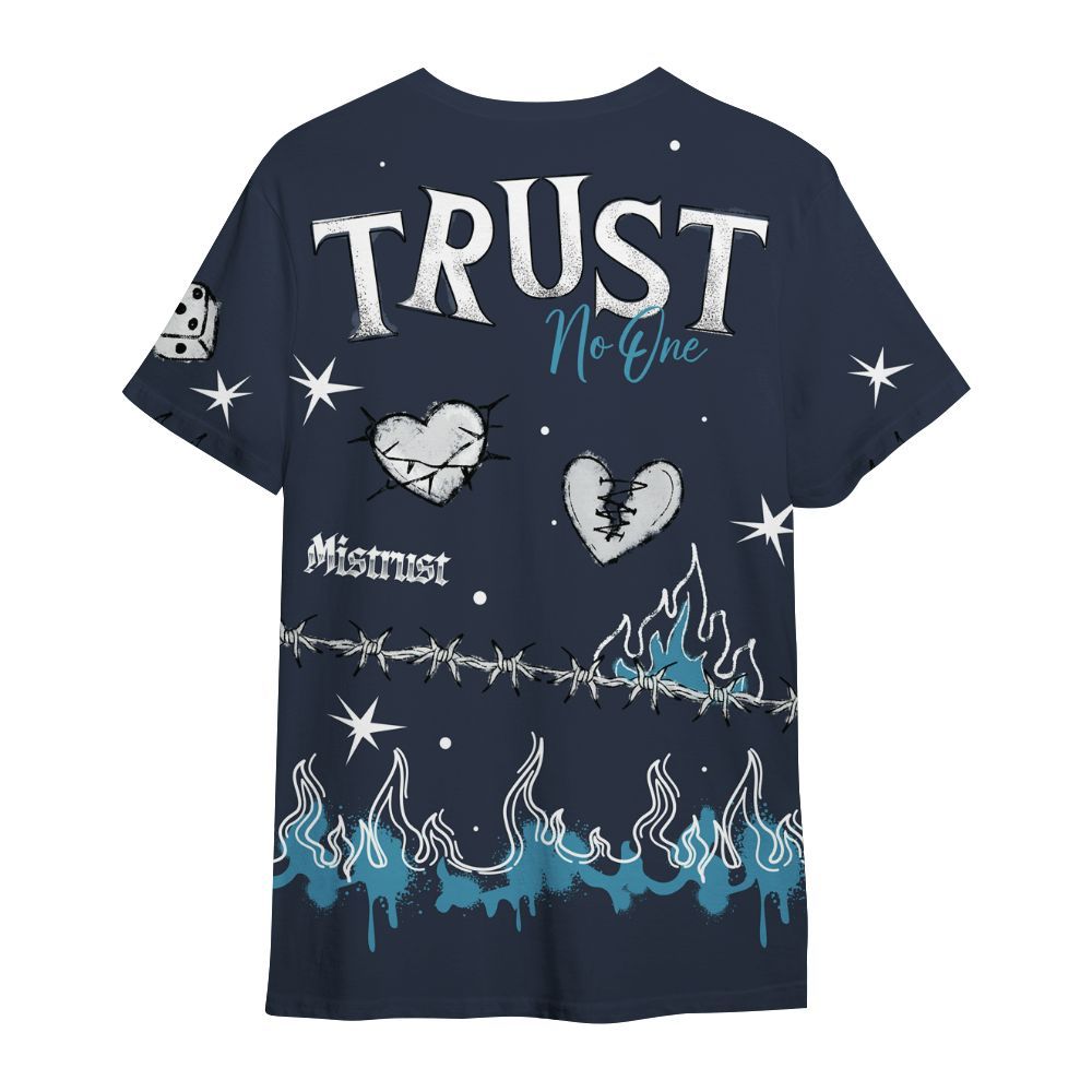 Shirt To Match Retro Obsidian 13s - Trust No One Snake-Bite Doodle Crayon All Over Print