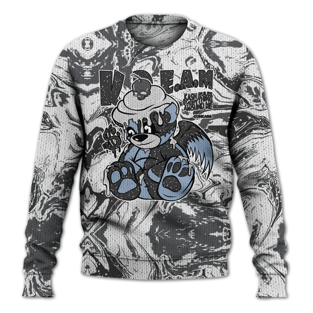 Knitted Sweater To Match Reverse Black White 6s - Loot Bear Liquid