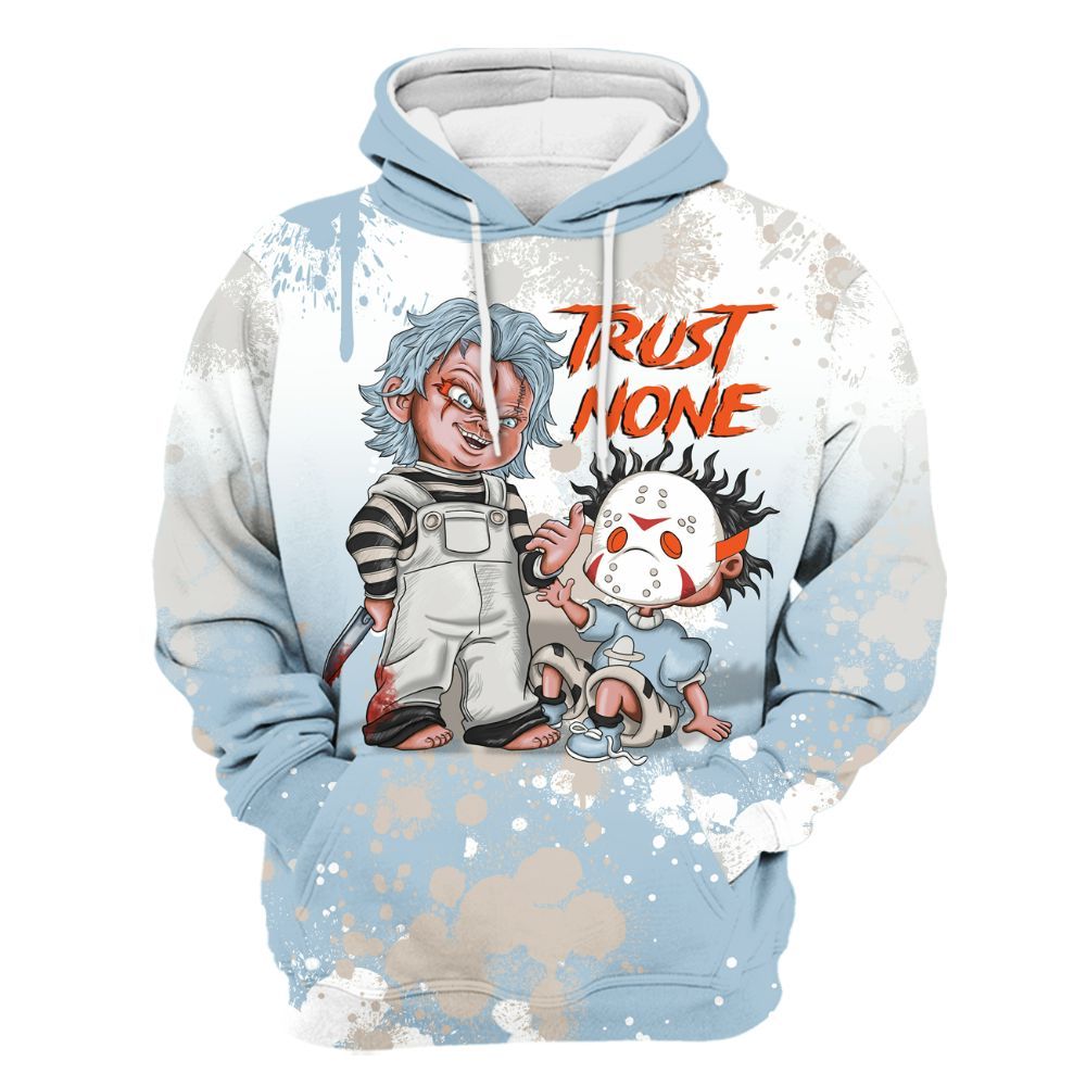 Hoodie To Match High OG Alaska 1s - Trust No One Scary All Over Print