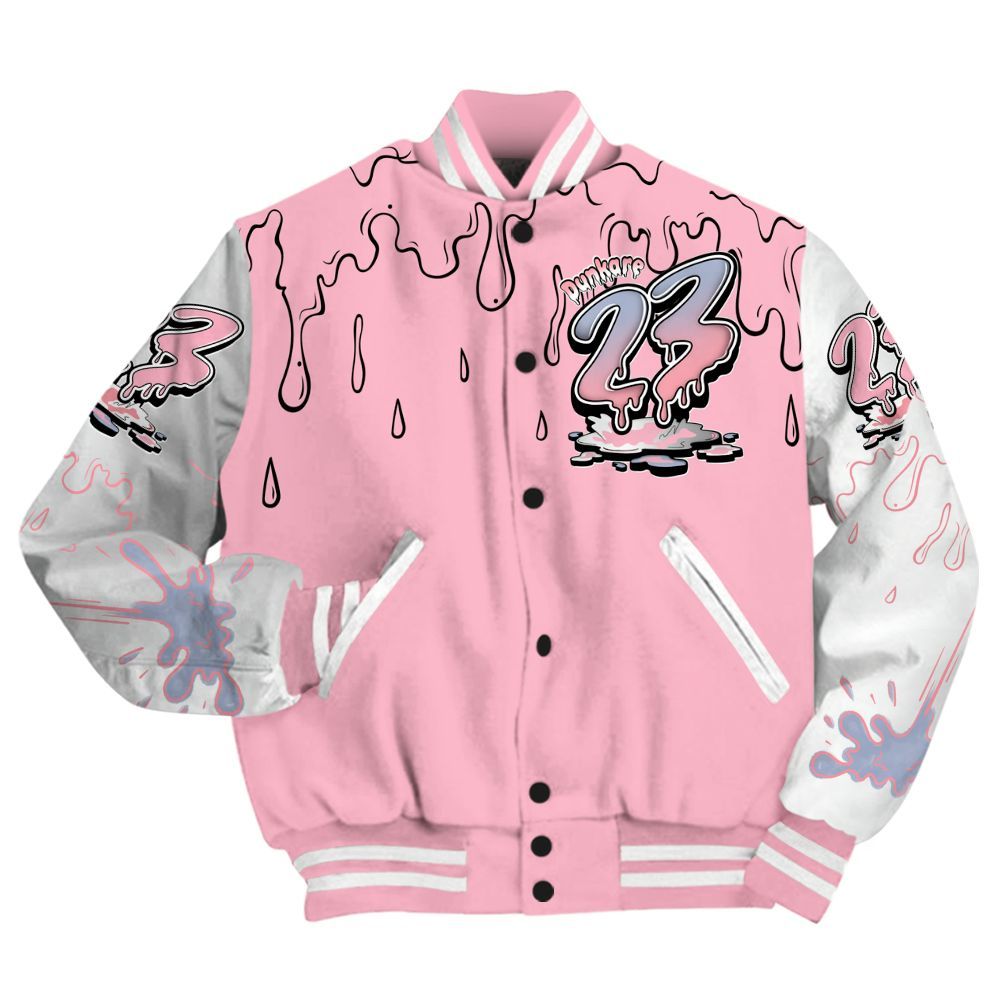 Varsity Jacket To Match Retro 35th Anniversary 5s - Custom Name 23 Drip Sludges All Over Print
