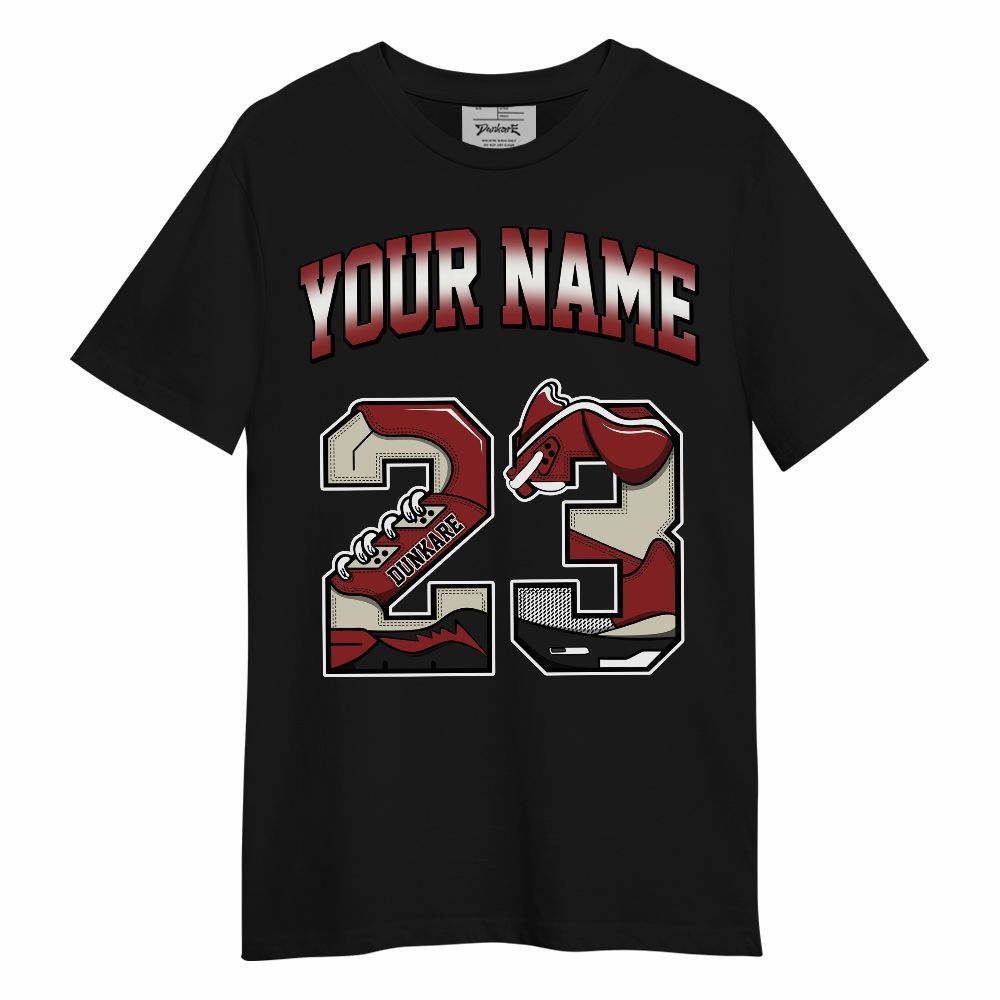 Shirt To Match High 85 Bred 1s - Custom Name Number 23 5s Unisex Shirt