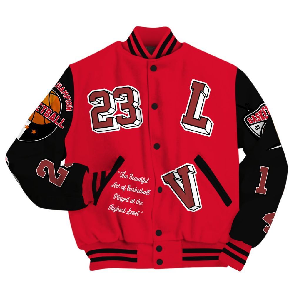 Varsity Jacket To Match Air Max Sunder Gore Tex Fire Red - The GOAT Got Em Streetwear All Over Print